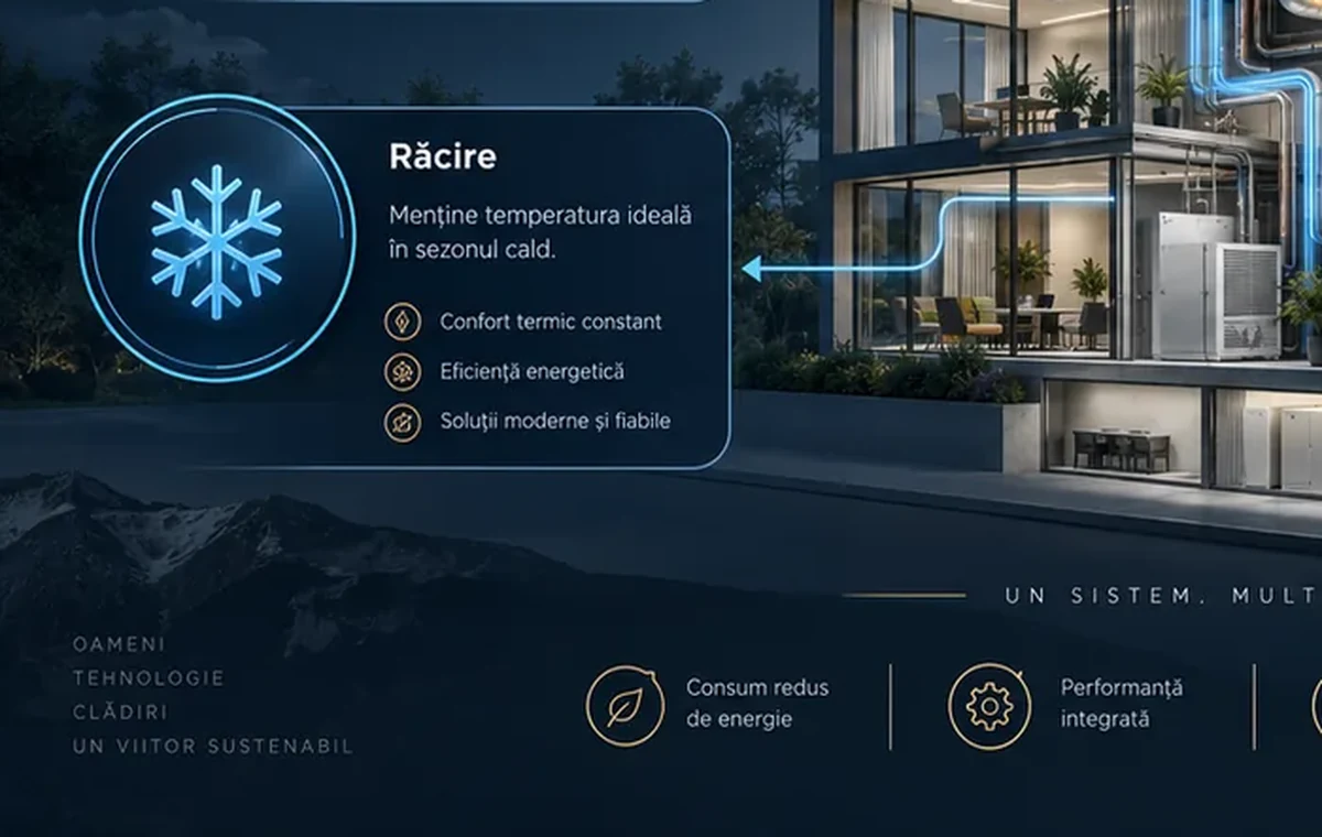 Sistem de climatizare pentru răcire și încălzire